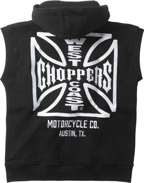 West Coast Choppers Herren Hoodie Og Atx Sleeveless Zip Hoody