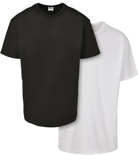 Urban Classics T-Shirt Organic Basic Tee 2-Pack black+white