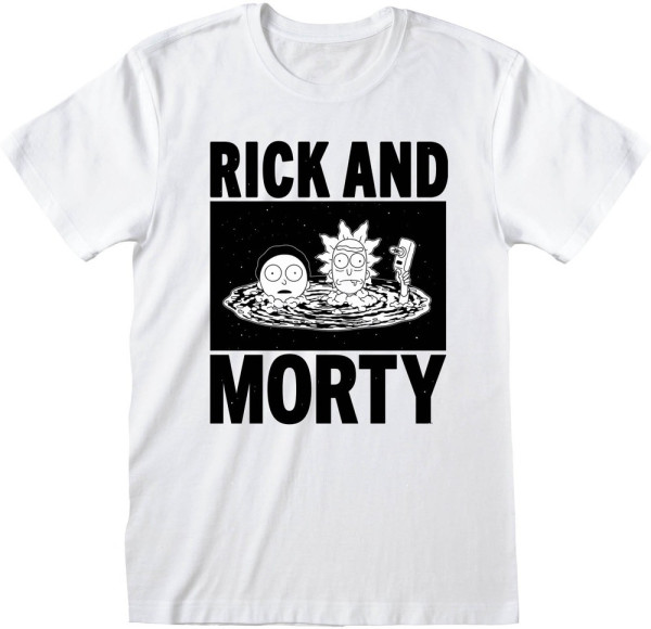 Rick And Morty - Black And White T-Shirt White