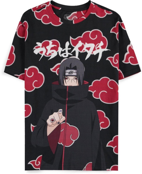 Naruto Shippuden - Itachi Clouds - Digital Printed Loose Fit Men's T-shirt Multicolor