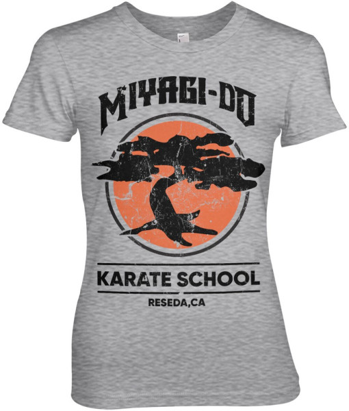 Cobra Kai Miyagi-Do Karate School Girly Tee Damen T-Shirt Heather-Grey