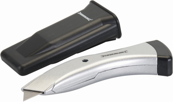 Silverline Trennwerkzeug Ergonomisches Teppichmesser mit Klingenrückzug 180 mm