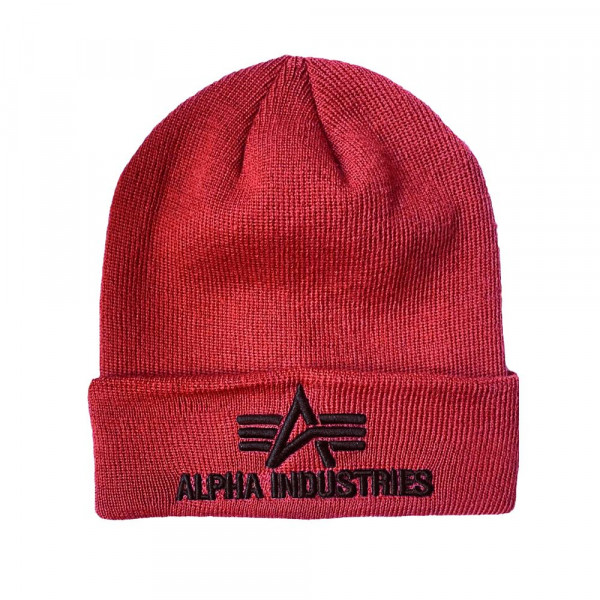 Alpha Industries Mütze 3D Beanie Burgundy