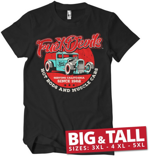 Fuel Devils Serving California Big & Tall T-Shirt Black