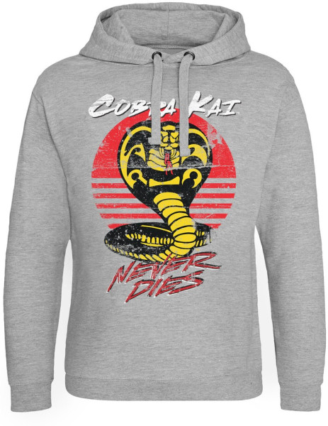 Cobra Kai Never Dies Epic Hoodie Heather-Grey