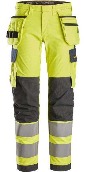 Snickers Flammschutzhose ProtecWork Full Stretch Arbeitshose, Kl. 2 High-Vis Gelb/Navy