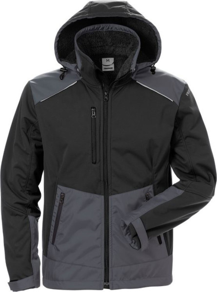 Fristads Softshell-Winterjacke 4060 CFJ Schwarz/Grau