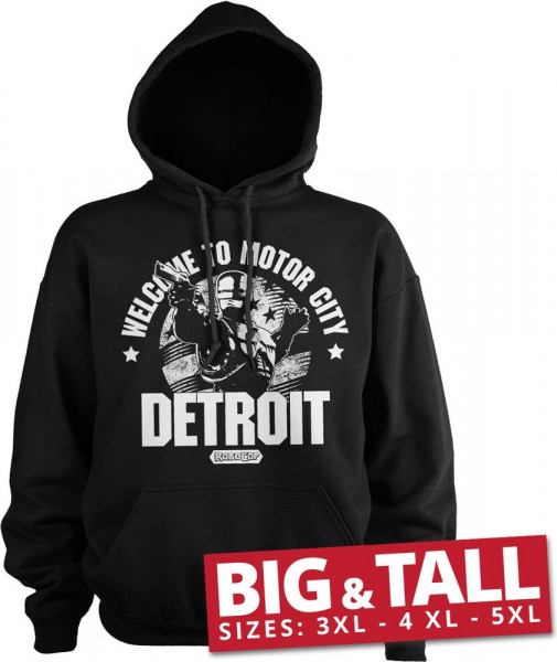 Robocop Welcome To Motor City Big & Tall Hoodie Black