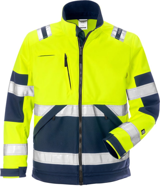 Fristads Warnschutz-Jacke High Vis Softshell-Jacke Kl. 2 4083 WYH Warnschutz-Gelb/Marine