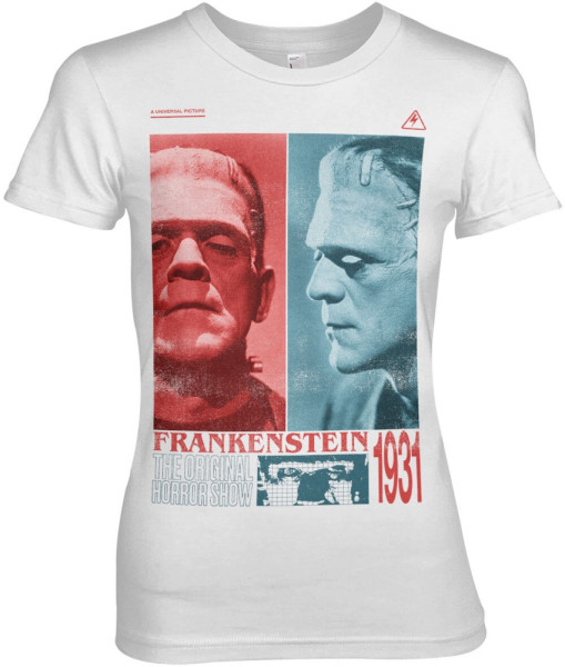 Universal Monsters Frankenstein Horror Show Girly Tee Damen T-Shirt White