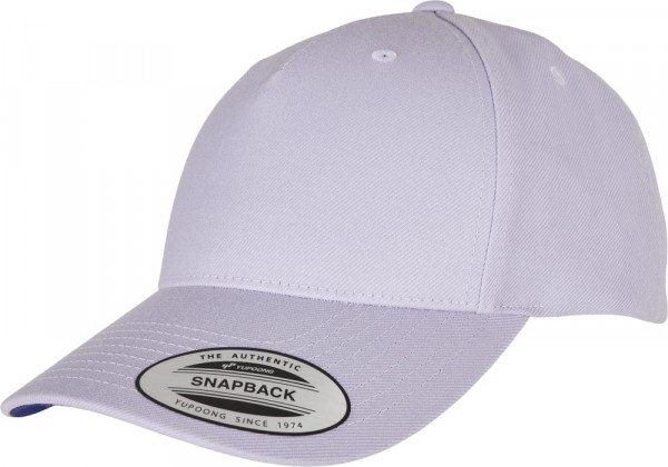 Flexfit YP Classics 5-Panel Premium Curved Visor Snapback Cap Light Purple