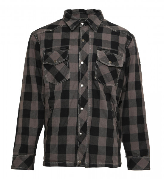 Bores Lumberjack Premium Jacke Hemd in Holzfäller Optik Grey/Black