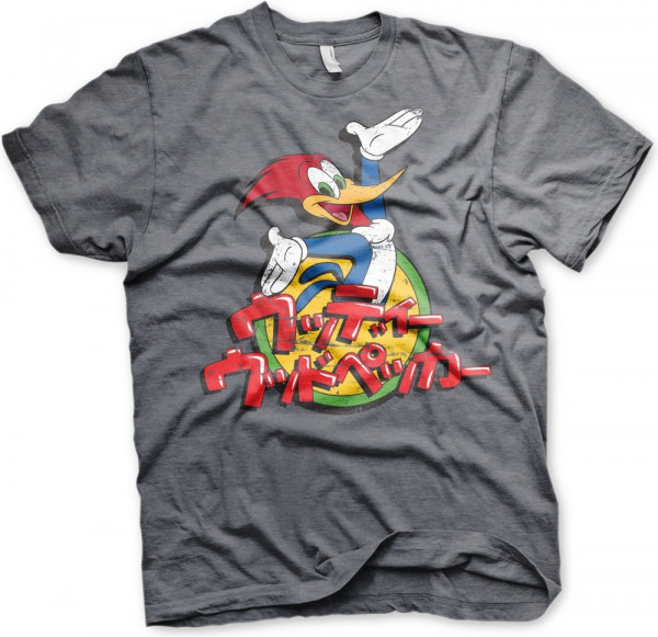 Woody Woodpecker Washed Japanese Logo T-Shirt Dark-Heather