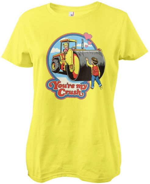 Steven Rhodes You'Re My Crush Girly Tee Damen T-Shirt Yellow