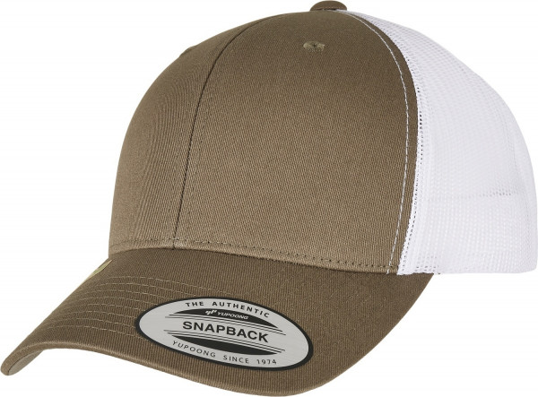 Flexfit YP Classics Recycled Retro Trucker Cap 2-Tone Olive/White