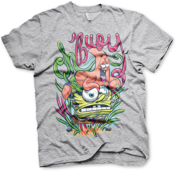 Spongebob Oh Boy T-Shirt Heather-Grey