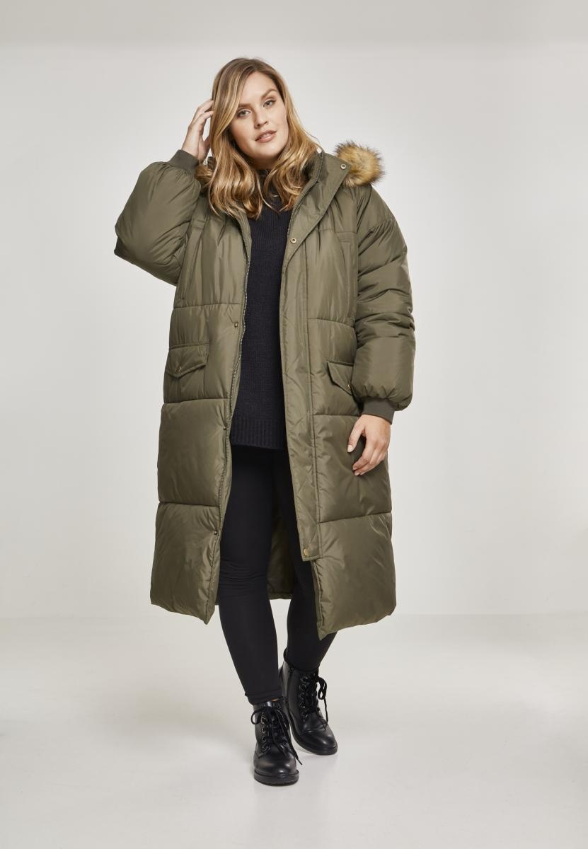 Faux Women Beige | Women | Jackets Ladies Lifestyle Jacket Urban Puffer | Fur Classics Darkolive/ Coat Oversize