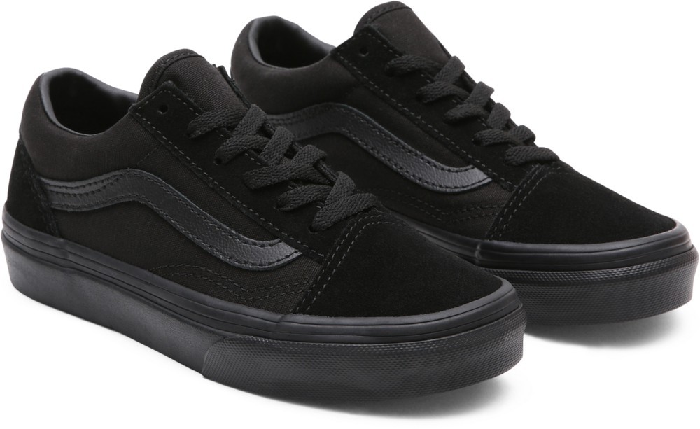 Black old skool vans kids online