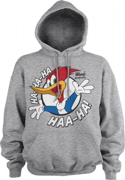 Woody Woodpecker HaHaHa Hoodie Heather-Grey