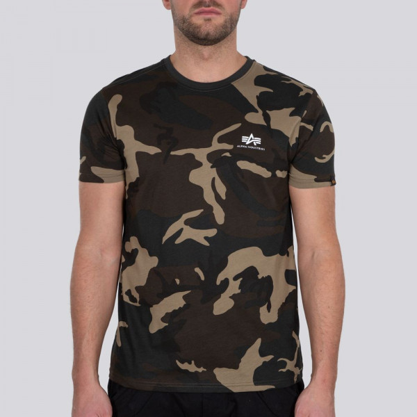 Alpha Industries T-Shirt Basic T Small Logo Camo Wdl Camo 65