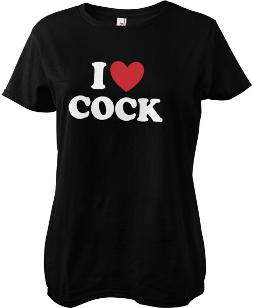 Hybris Damen T-Shirt I Love Cock Girly Tee SH-5-16075-H81-3