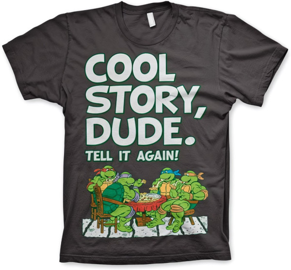 Teenage Mutant Ninja Turtles TMNT Cool Story Dude T-Shirt Dark-Grey