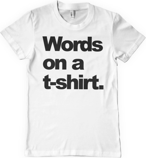 Hybris Words On A T-Shirt White