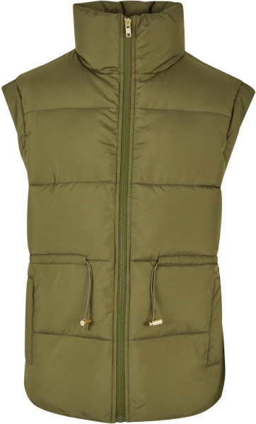 Urban Classics Damen Weste Ladies Waisted Puffer Vest