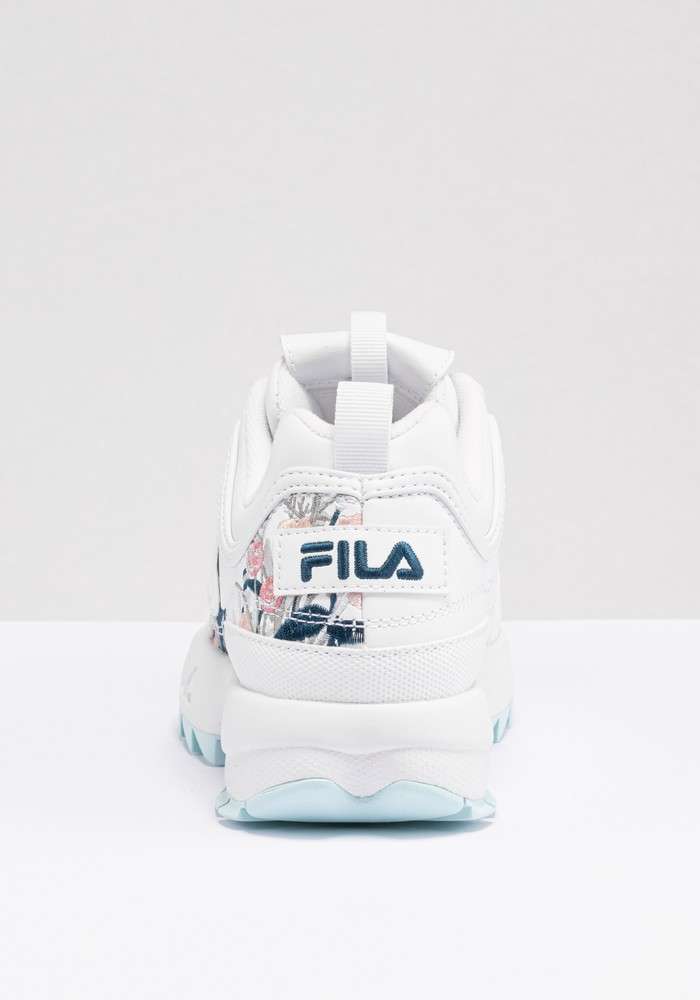 Fila Damen Schuhe Disruptor Flower Women White Blue Glass Schuhe Damen Lifestyle kustom kult