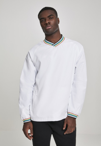 Urban Classics Leichte Jacke Warm Up Pull Over White/Multicolor