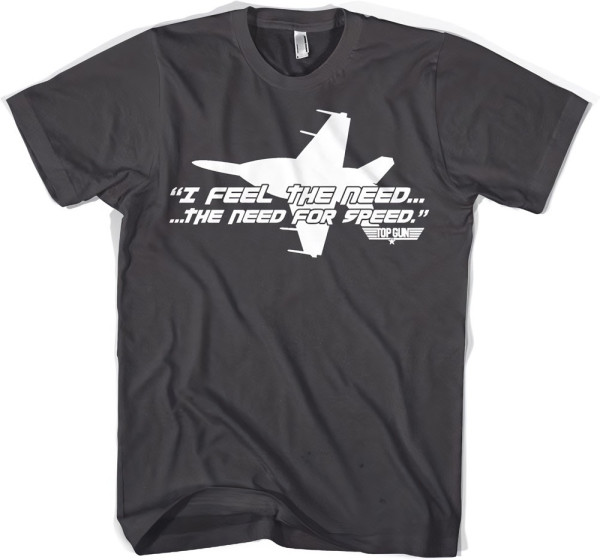 Top Gun I Feel The Need For Speed T-Shirt Dark-Grey