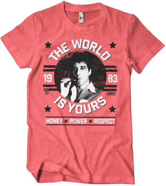 Scarface The World Is Yours T-Shirt Red/Heather