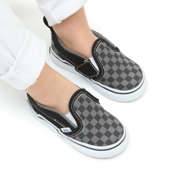 Vans Kinder Kids Lifestyle Classic FTW Sneaker Td Slip-On V (Checkerboard) Blk/Pewter