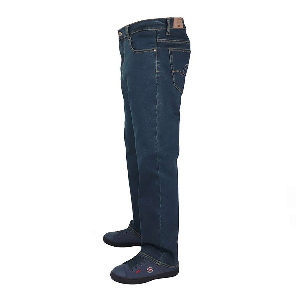 Lee Cooper Hose LCPNT219 Men s Stretch Denim Workwear Jean Trouser Blue Pants Jeans Men s Clothing Workwear kustom kult