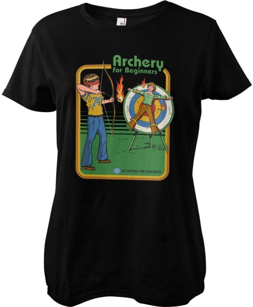 Steven Rhodes Archery For Beginners Girly Tee Damen T-Shirt Black