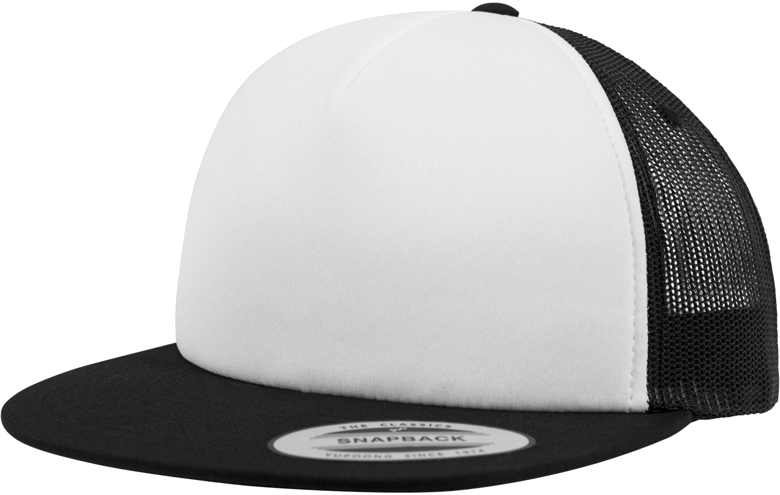 Flexfit Cap Foam Trucker with White Front Black/White/Red