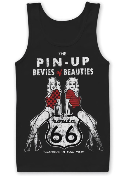 Route 66 Pin-Ups Tank Top Black