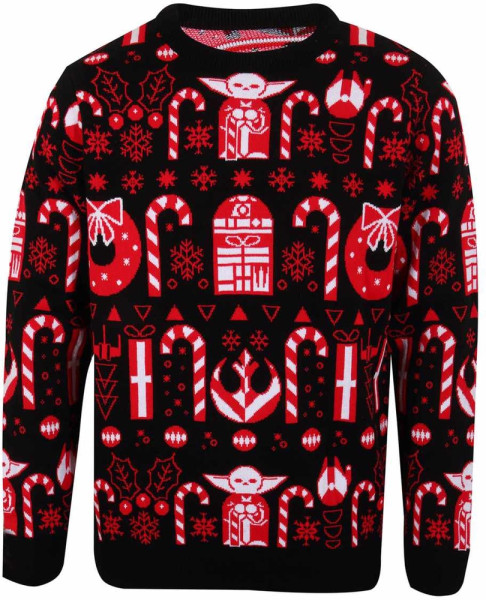 Star Wars The Mandalorian - Candy Cane Jumper