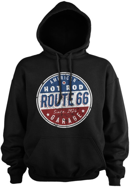 Route 66 - Hot Rod Garage Hoodie Black