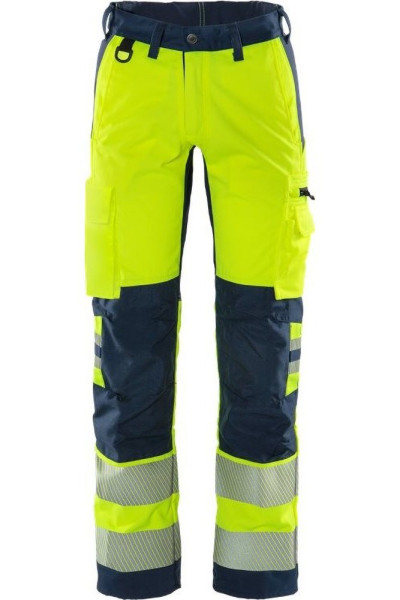 Fristads High Vis Stretch-Hose Klasse 2 2712 PLU Warnschutz-Gelb/Marine