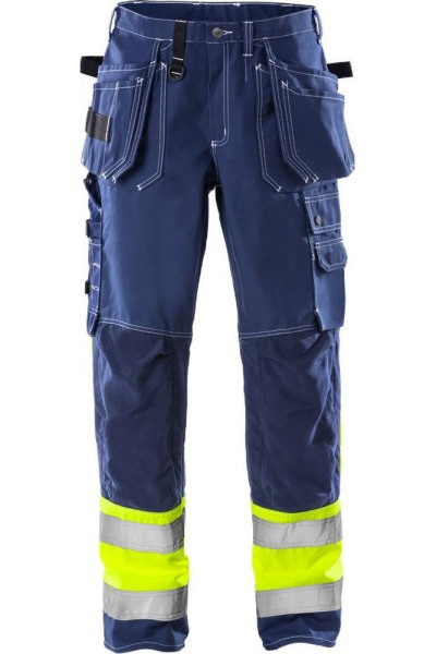 Fristads Warnschutz-Hose High Vis Handwerkerhose Kl. 1 247 FAS Blau