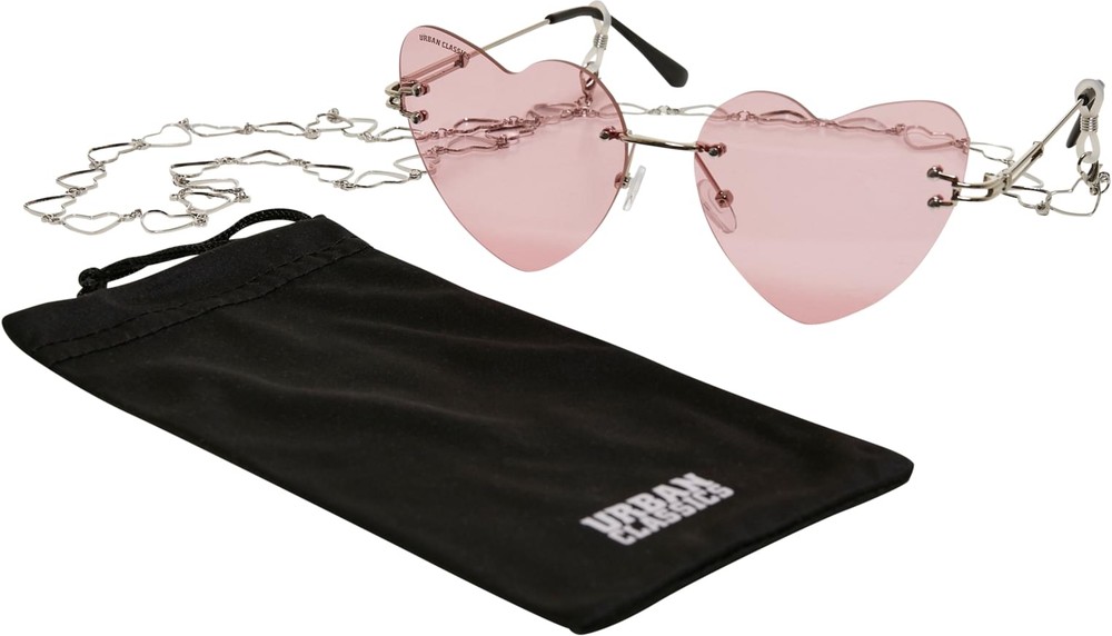 Urban Classics Sonnenbrille Sunglasses Herren Rose/Silver With Heart | Lifestyle | Accessoires | Chain
