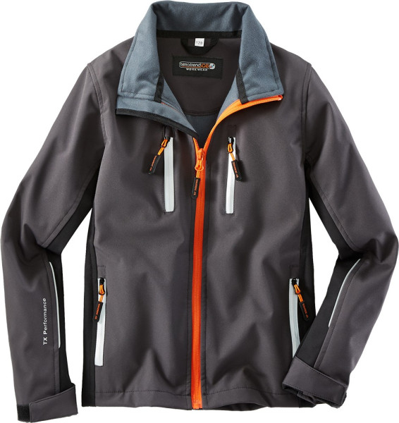 Terratrend Job Kinder Softshelljacke Dunkelgrau/Schwarz