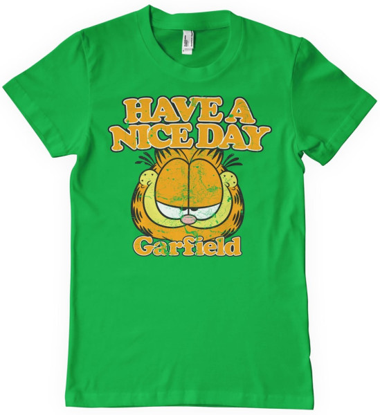 Garfield Have A Nice Day T-Shirt Green