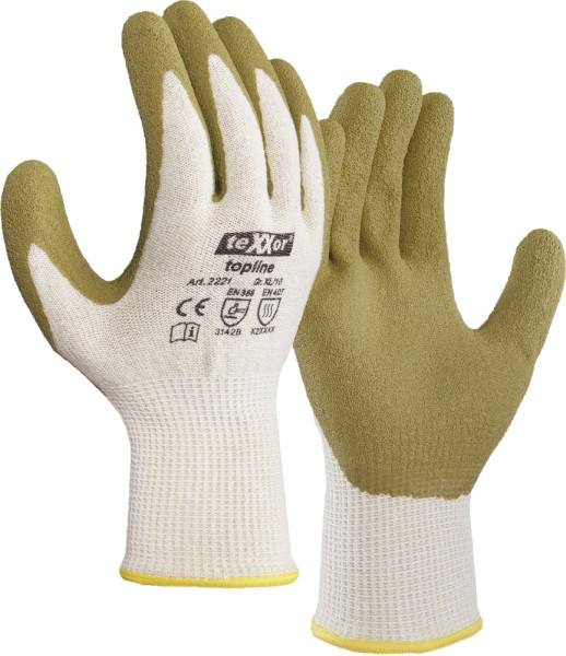 teXXor Topline Grobstrick-Handschuhe Green Protect (12 Stück) 2221