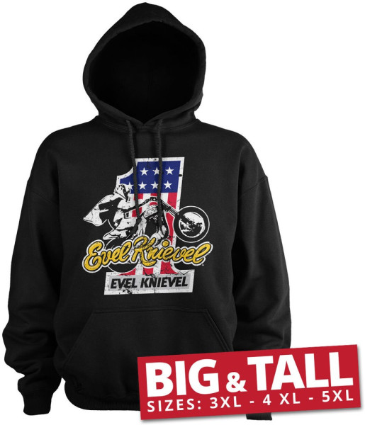 Evel Knievel No. 1 Big & Tall Hoodie Black