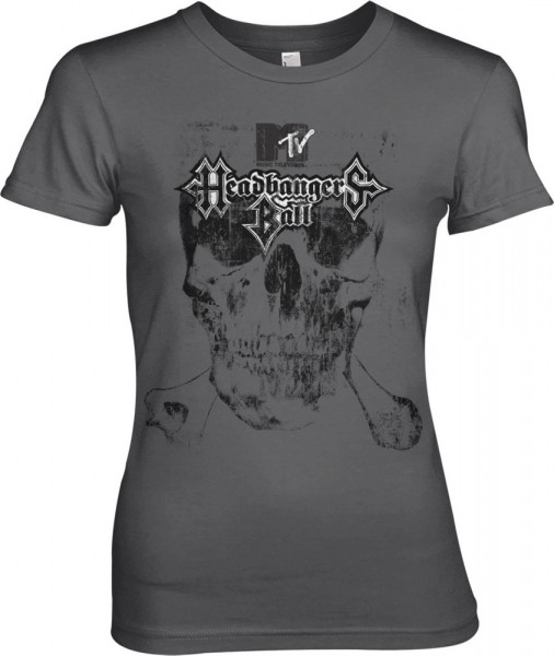 MTV Headbangers Ball Girly Tee Damen T-Shirt Dark-Grey