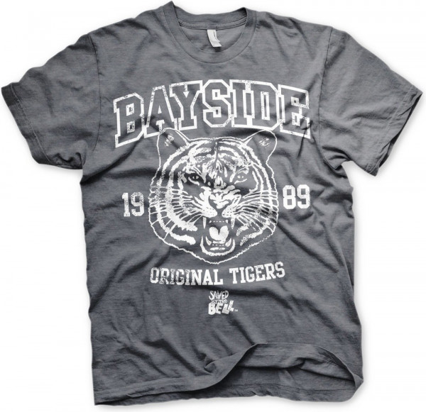 Saved By The Bell Bayside 1989 Original Tigers T-Shirt Dark-Heather