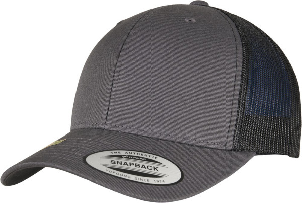 Flexfit Cap YP CLASSICS RECYCLED RETRO TRUCKER CAP 2-TONE Charcoal/Black