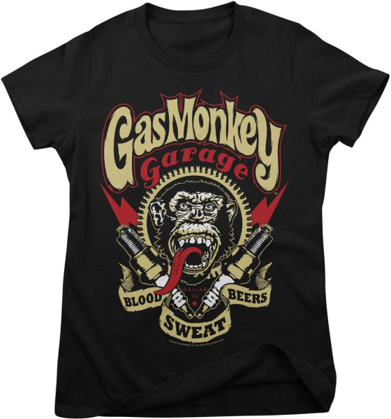 Gas Monkey Garage T-Shirt Spark Plugs Girly Tee GMG-5-GMG004-H72-13